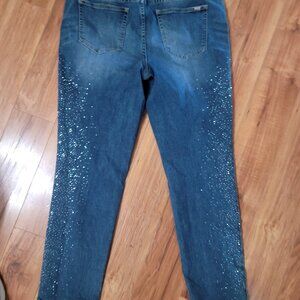 Chico's Rhinestone Studded Skinny Jeans